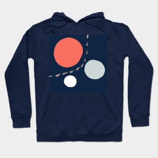 Mid Century Twin Planet Abstract Art Hoodie